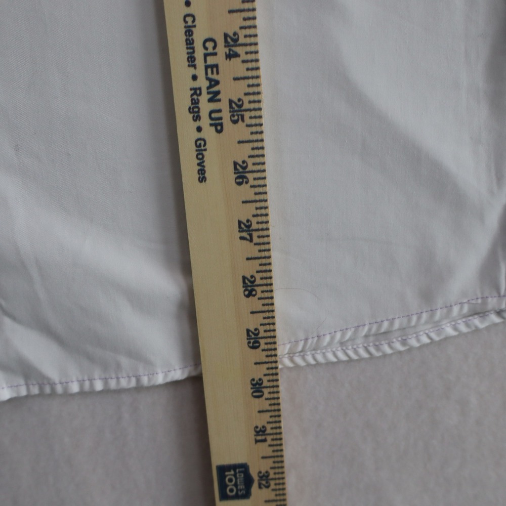 Martin Gordon Shirt Large White Long Sleeve Contemporary Fit Purple Trim Accent - Picture 7 of 9